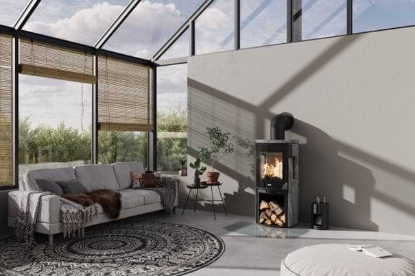 Kaminofen Heta Icon-Line Moderna in schwarz